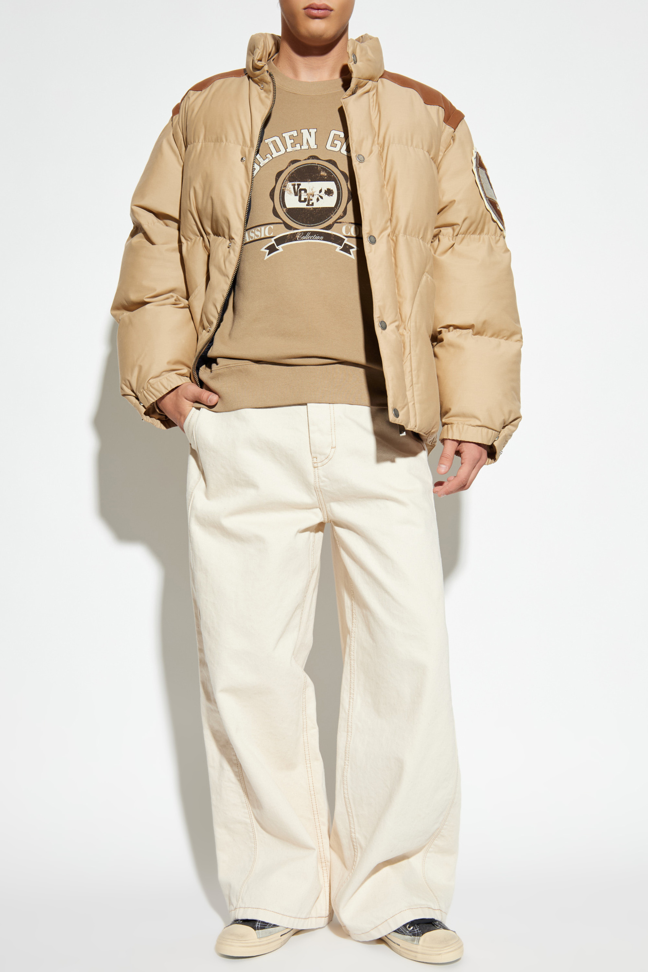 【美品】 2way dad jacket ベージュ Beige Jacket with detachable sleeves Golden Goose - Vitkac